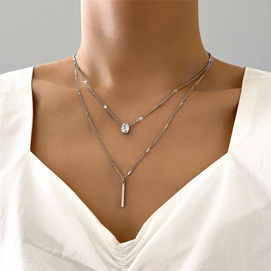 Geometrikus Kristály Nyaklánc