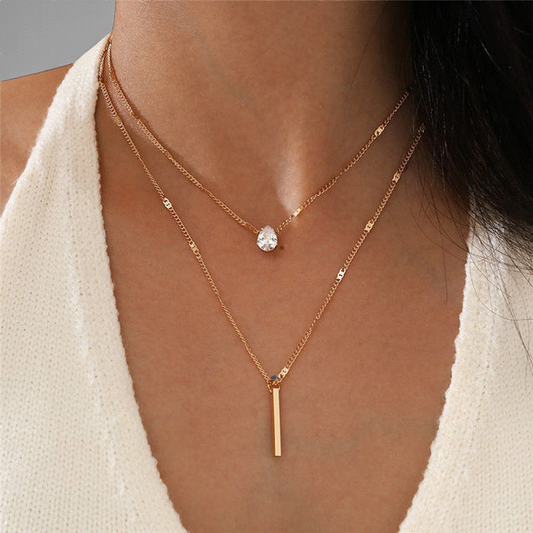 Geometrikus Kristály Nyaklánc