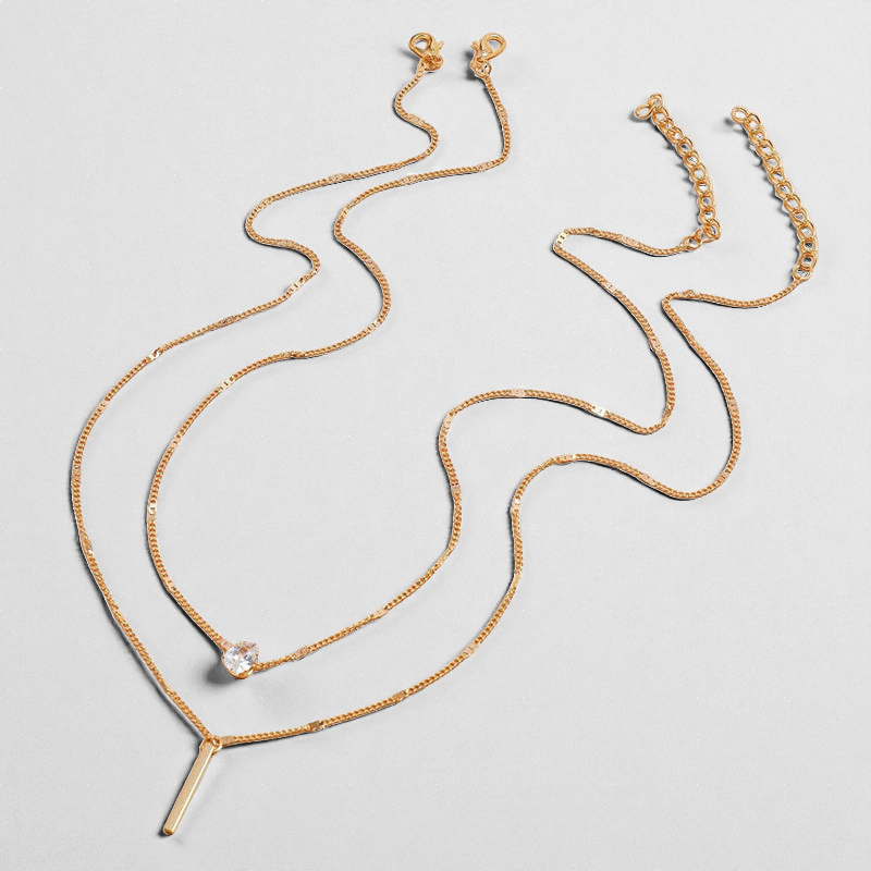 Geometrikus Kristály Nyaklánc